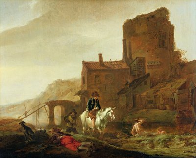 Cavaliere e Bagnante da Philips Wouwerman